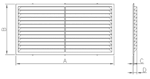 Габаритные размеры Dospel D/220x120 W