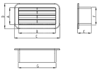 Габаритные размеры Dospel KZP 110x55