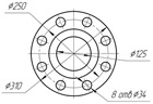 Габаритные размеры Насос ЦНС 60-250