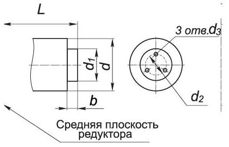 Габаритные размеры редуктора 1Ц2Н-500