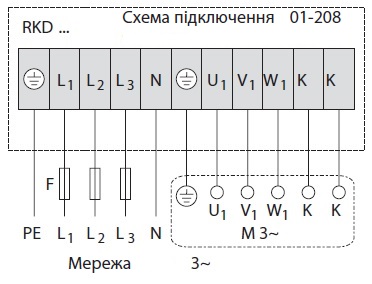 Схема підключення RKD 1,2