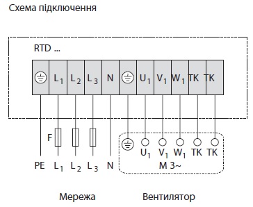 Схема підключення RTD 1,2