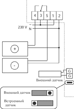 Схема подключения термостата Systemair RT 0-30 Room Thermostat