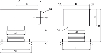 Габаритные  размеры диффузора Диффузоры Systemair TSO-200 Perforated diffuser RAL9010 Gl30