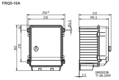 Габаритные размеры Systemair FRQ5-10A