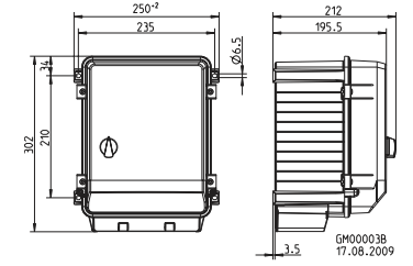 Габаритные размеры Systemair FRQ5S-10A