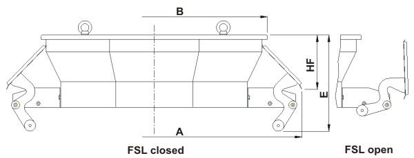 Габаритные размеры Заслонки Systemair FSL 800 M,P Flaps snow load