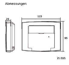 Габаритные размеры Systemair SCP Display ext.for E15S/E28