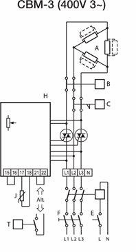 Технические характеристики воздухонагревателя  Нагреватели Systemair CBM 355-9,0 400V/3 Duct heater