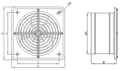 Габаритные размеры Dospel WB-S 250
