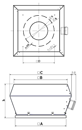 Габаритные размеры Dospel WDEx450