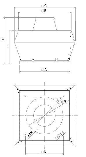 Габаритные размеры Dospel WDH 560H2