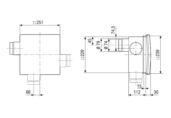 ER 100 E IM0018436.PNG Вентиляторный узел с крышкой и фильтром для установки в корпус для скрытого монтажа ER-UP/GH, объемный расход 100 м³/ч