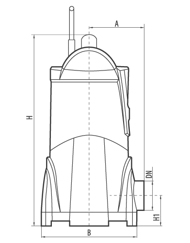 Габаритные размеры насоса Насосы+ DSP750PA